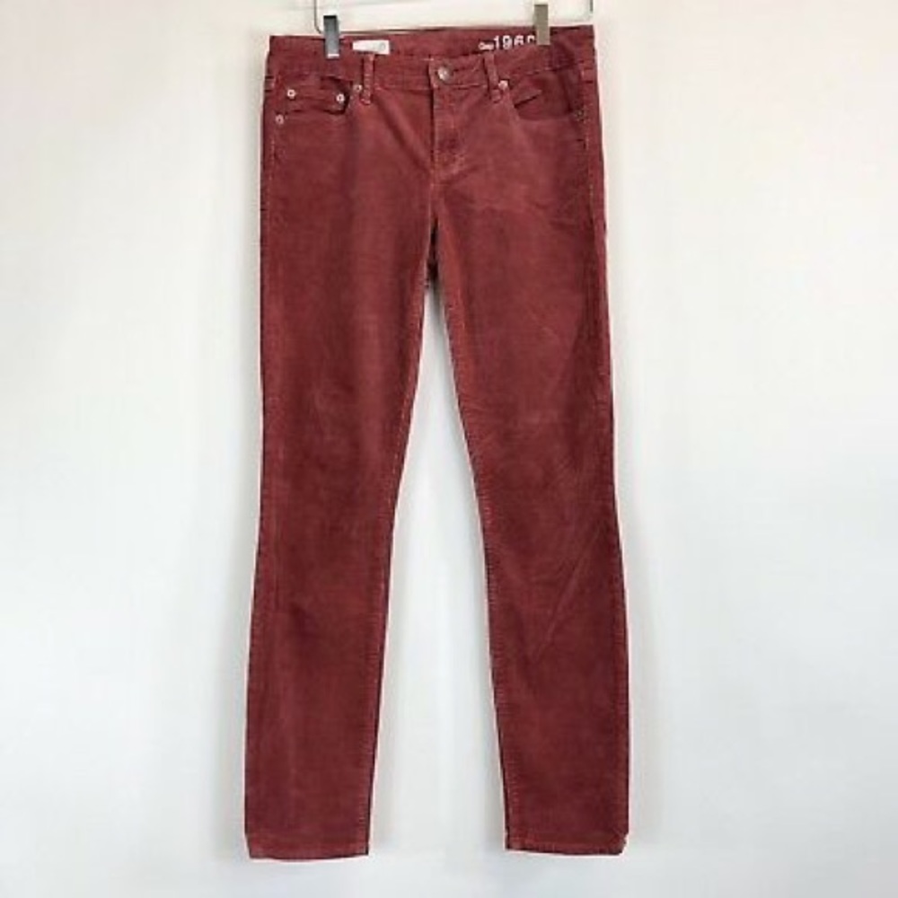 Gap Always Skinny 1969 corduroy jeggings pink rust